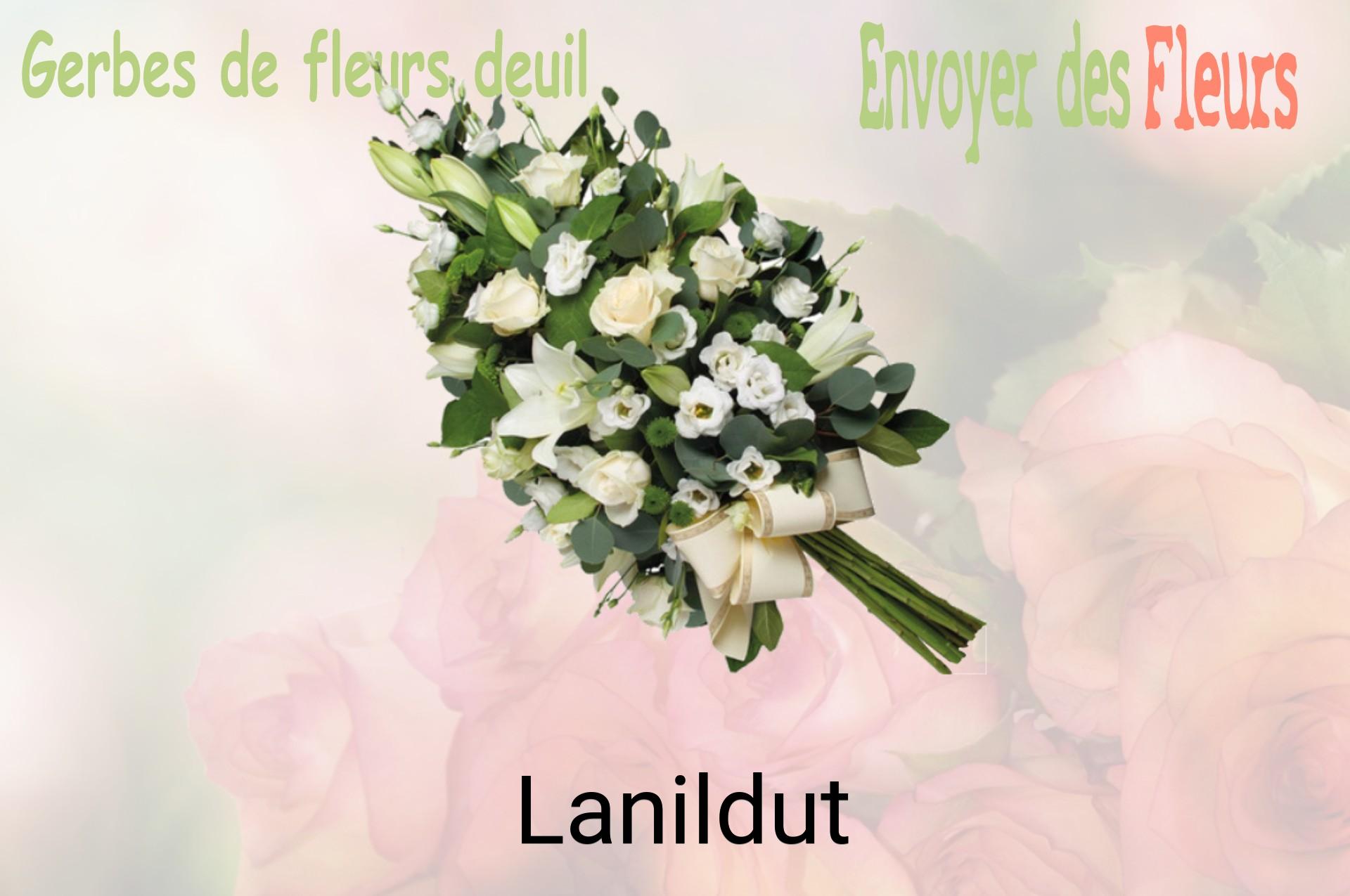 Gerbe de fleurs de deuil livrée à Lanildut